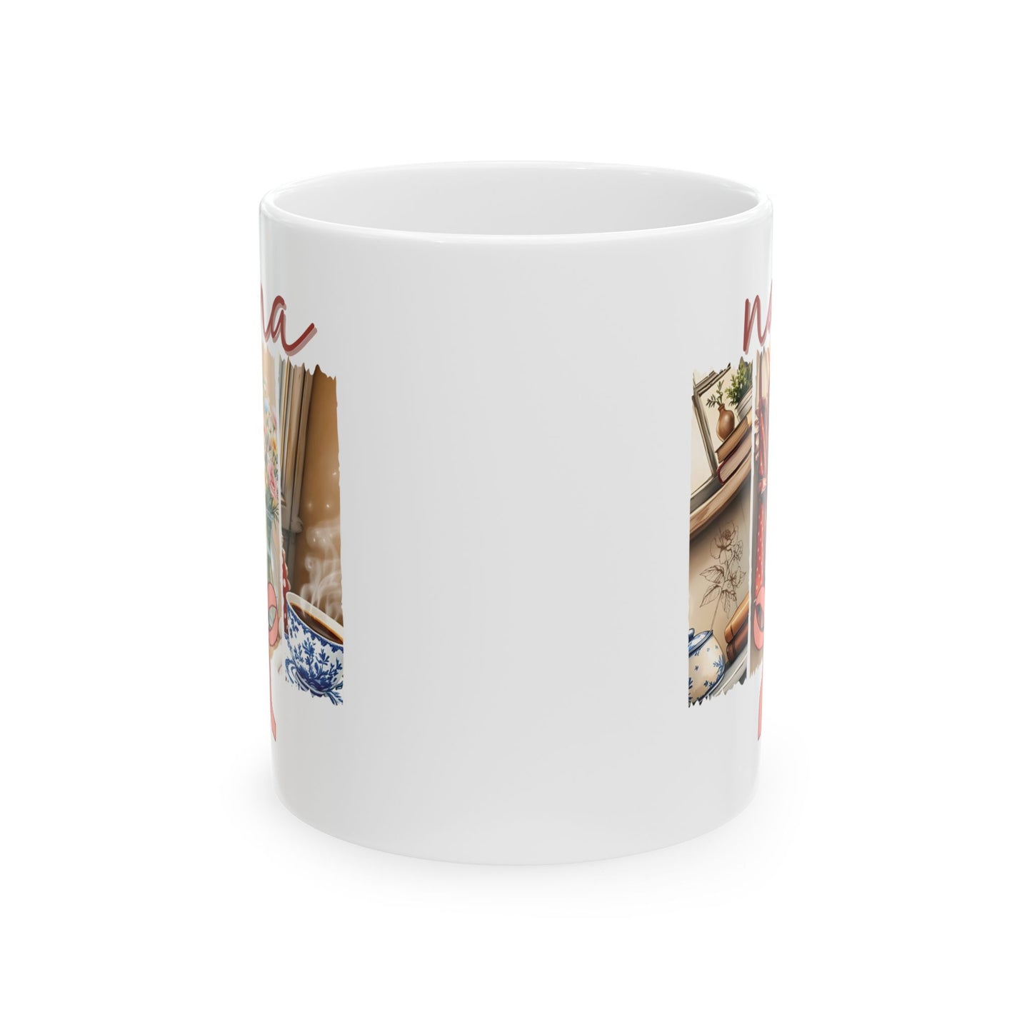 Ceramic Mug, Nana Brushstroke Design Coffee Cup - Grandmother Gift, Mother's Day, Birthday Present, Tea Mug, Unique Kitchen Decor