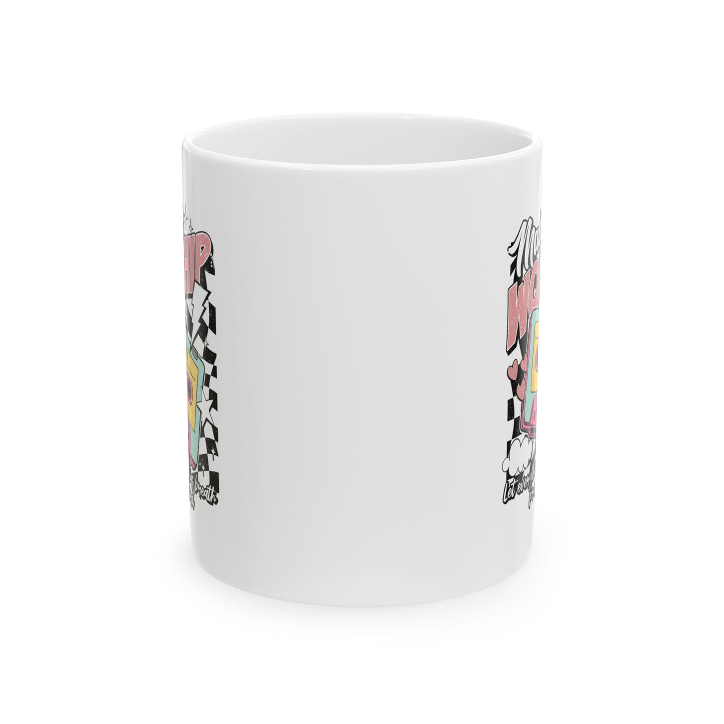Christian Coffee Mug, Vintage Cassette Tape Design, 11oz and 15oz, Religious Tea Cup, Inspirational Drinkware