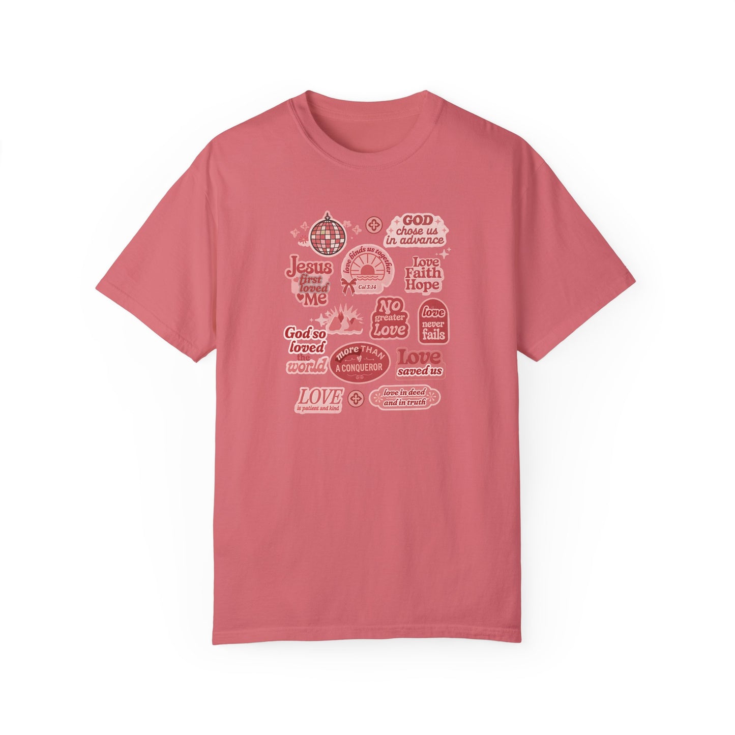 Christian Valentine's Stickers T-shirt, Comfort Colors Shirt