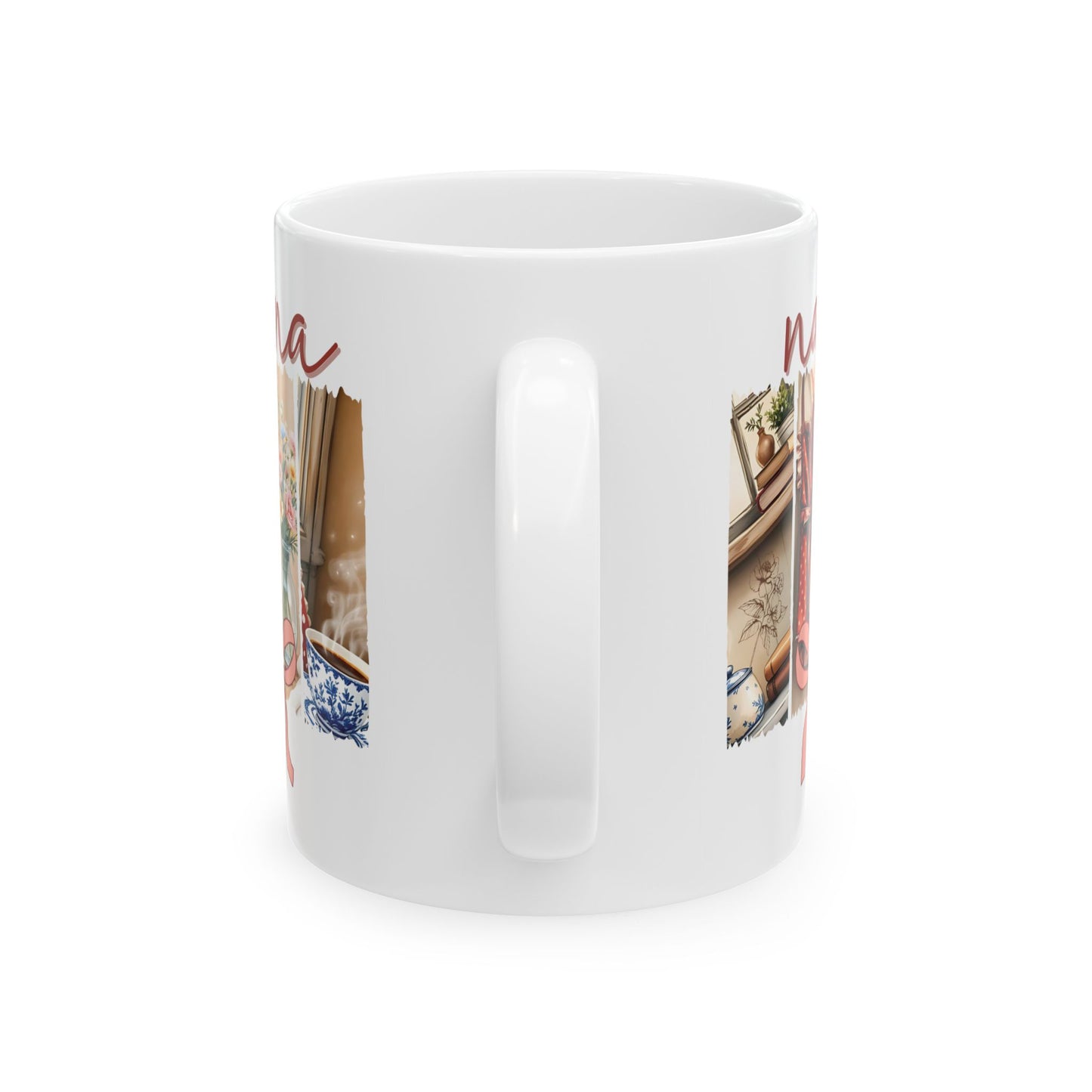 Ceramic Mug, Nana Brushstroke Design Coffee Cup - Grandmother Gift, Mother's Day, Birthday Present, Tea Mug, Unique Kitchen Decor