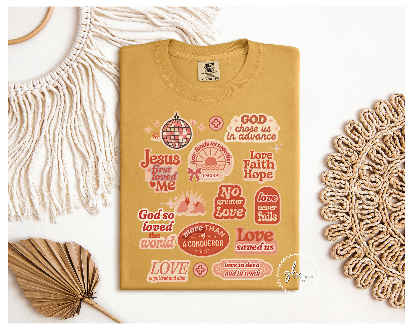 Christian Valentine's Stickers T-shirt, Comfort Colors Shirt