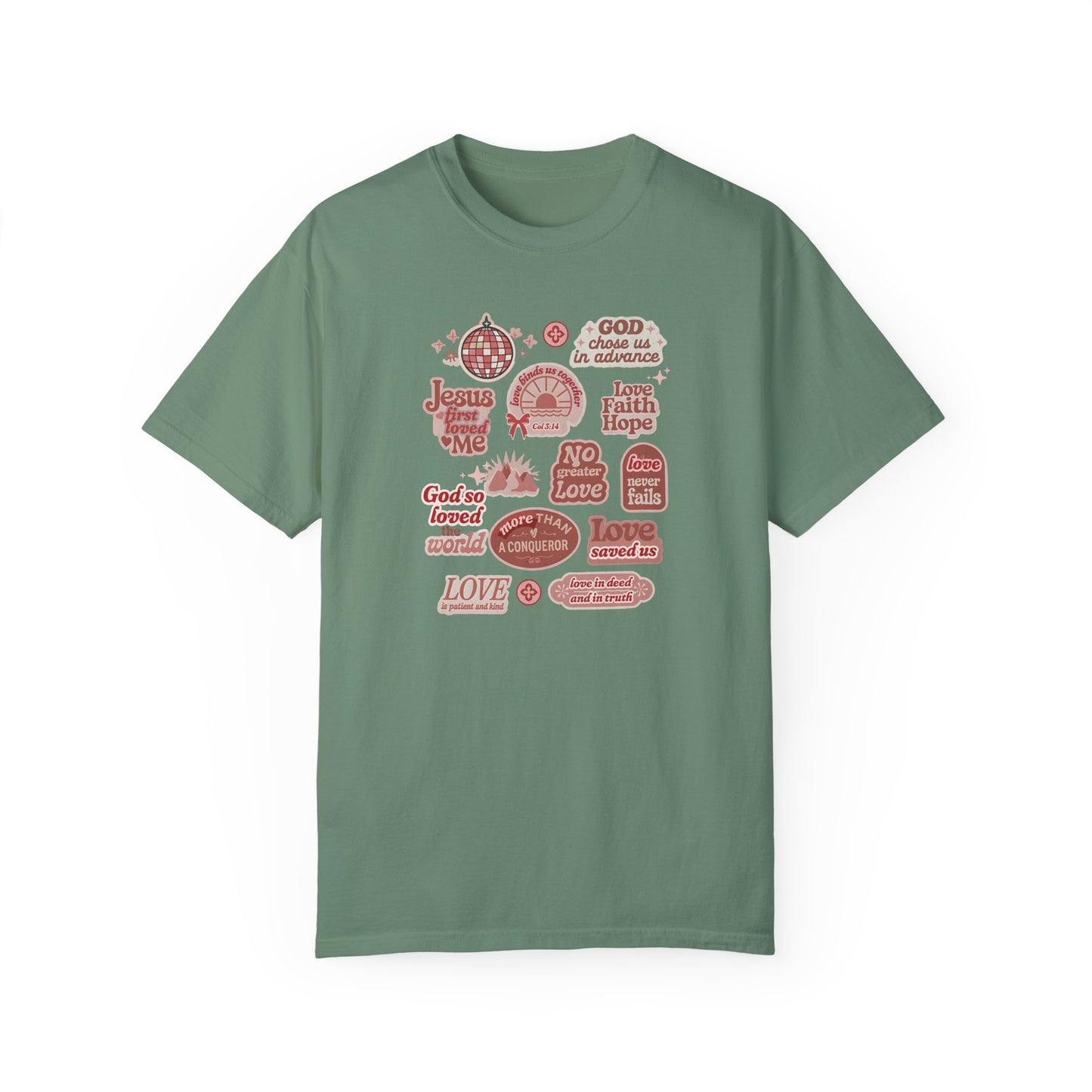 Christian Valentine's Stickers T-shirt, Comfort Colors Shirt