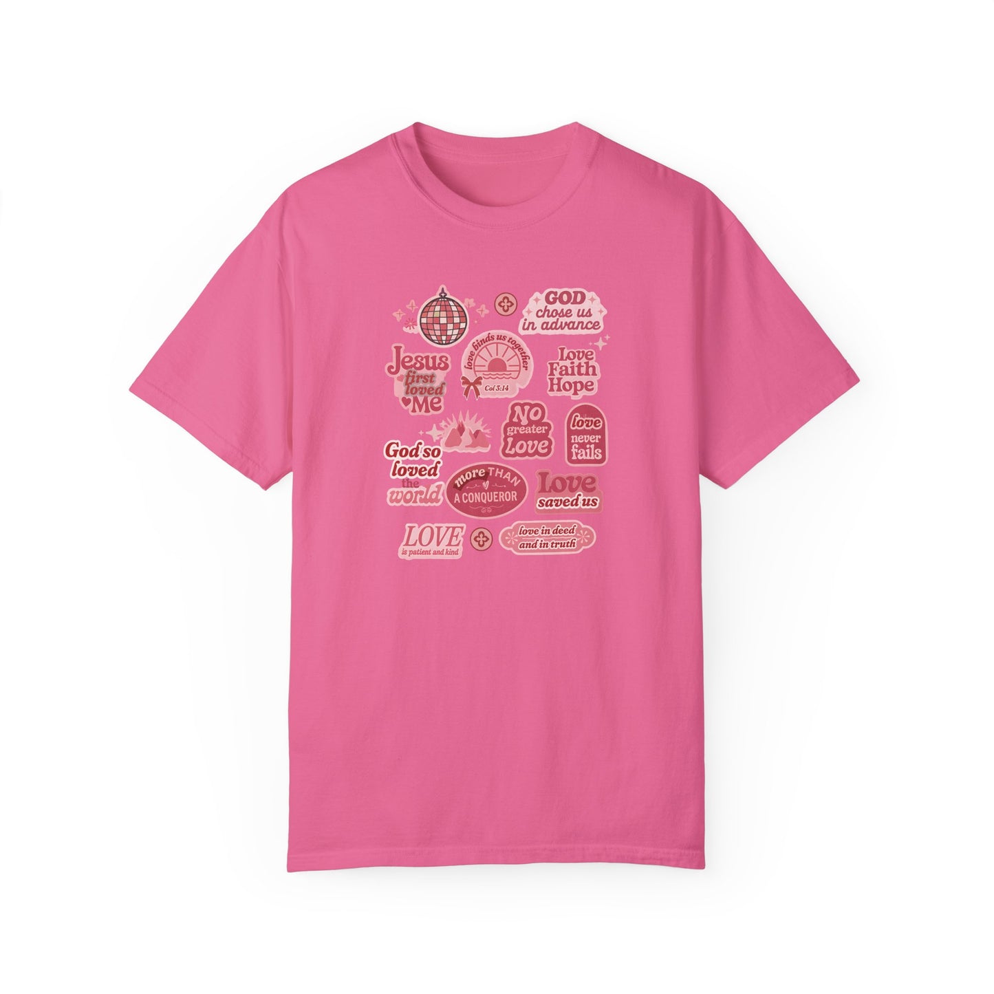 Christian Valentine's Stickers T-shirt, Comfort Colors Shirt