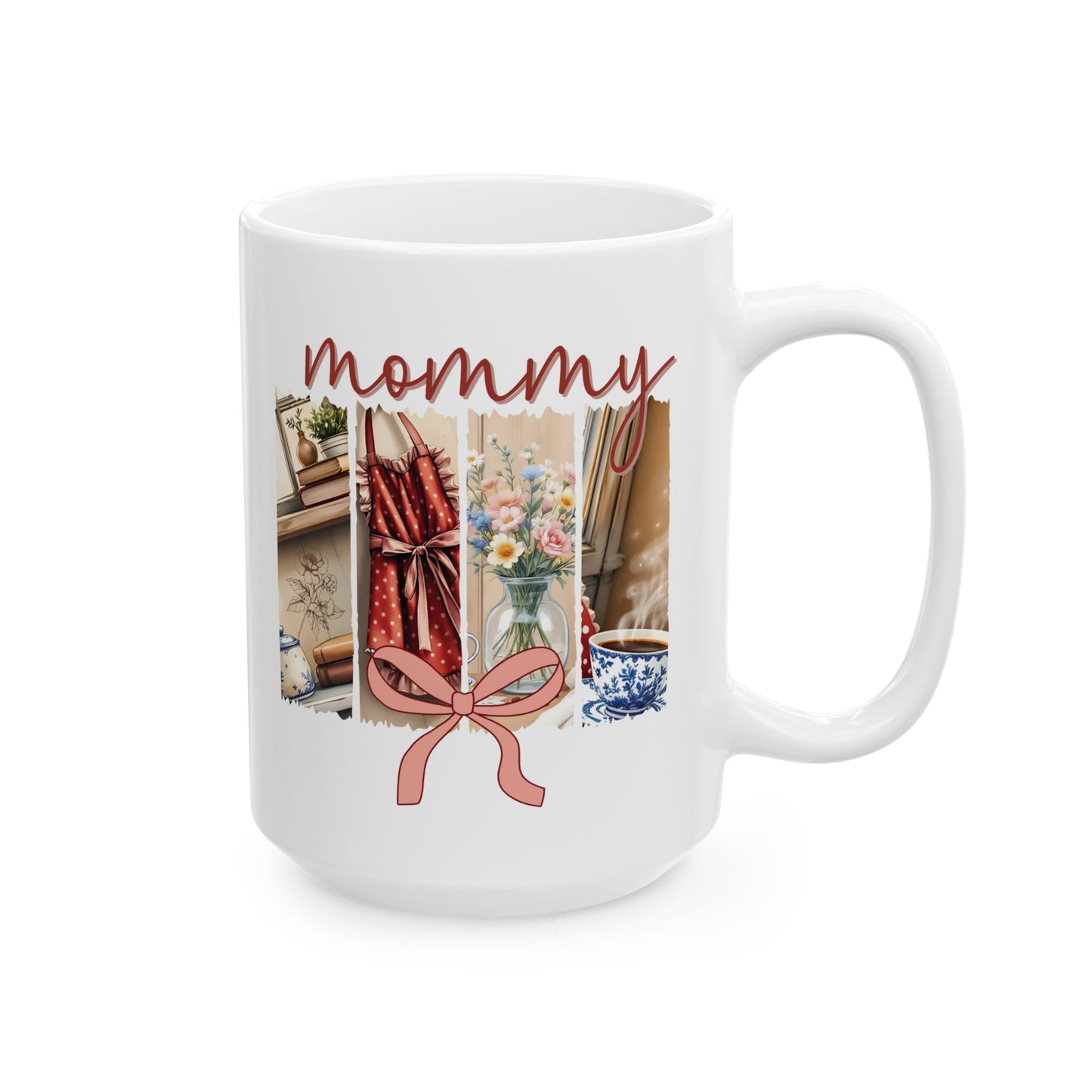 Ceramic Mug, Mommy Brushstroke Design Coffee Mug, Gift for Mom, Mother's Day Mug, Motherhood Mug, Coffee Lover Gift, Custom Mom Mug,