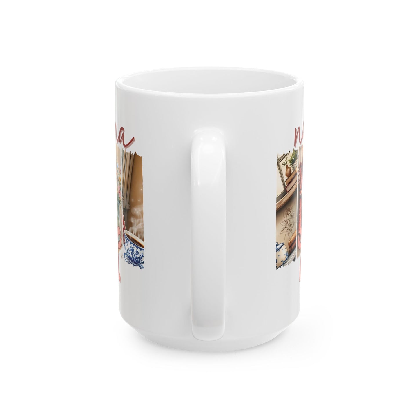 Ceramic Mug, Nana Brushstroke Design Coffee Cup - Grandmother Gift, Mother's Day, Birthday Present, Tea Mug, Unique Kitchen Decor