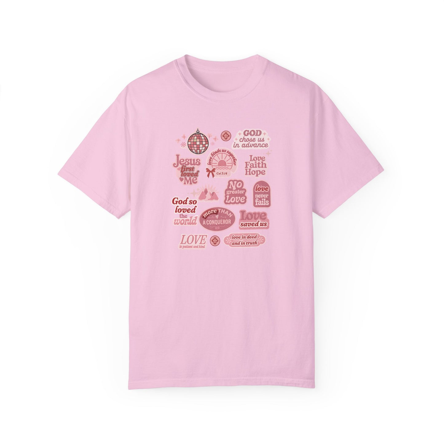 Christian Valentine's Stickers T-shirt, Comfort Colors Shirt