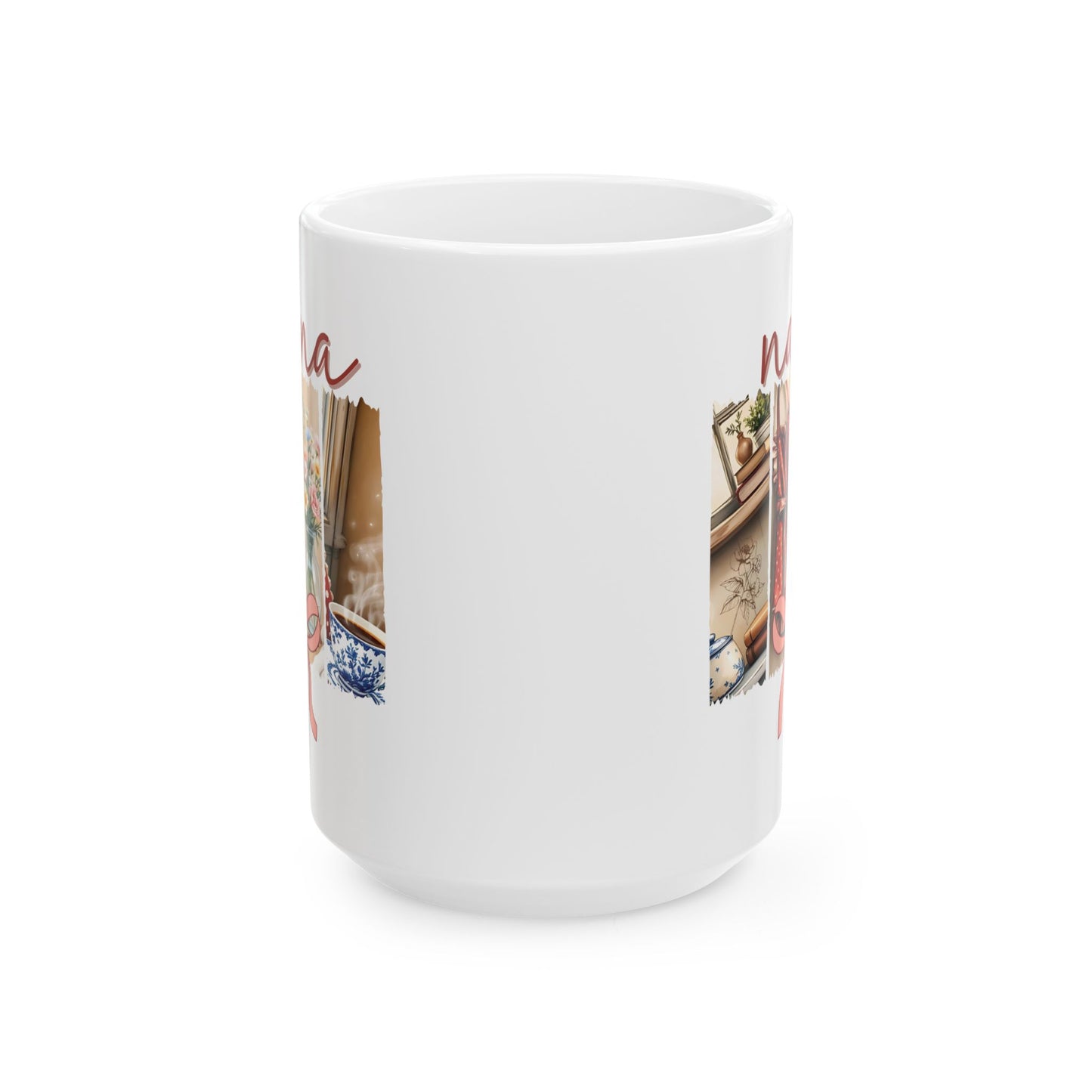 Ceramic Mug, Nana Brushstroke Design Coffee Cup - Grandmother Gift, Mother's Day, Birthday Present, Tea Mug, Unique Kitchen Decor