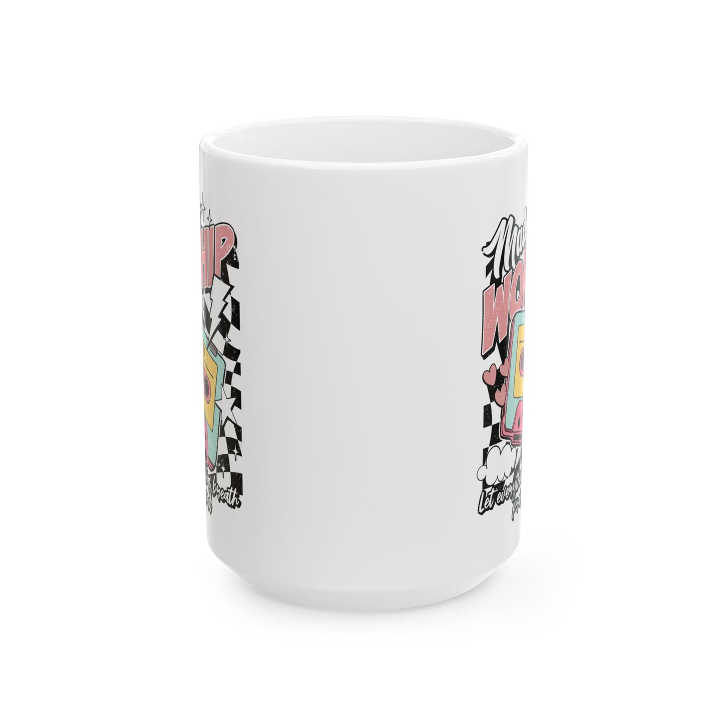 Christian Coffee Mug, Vintage Cassette Tape Design, 11oz and 15oz, Religious Tea Cup, Inspirational Drinkware